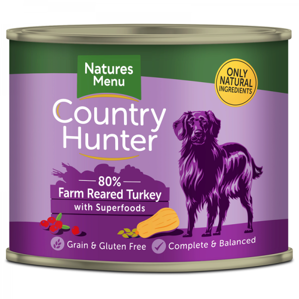 Natures Menu Dog Country Hunter Superfood Farm Reared Turkey with Superfoods 6 x 600g