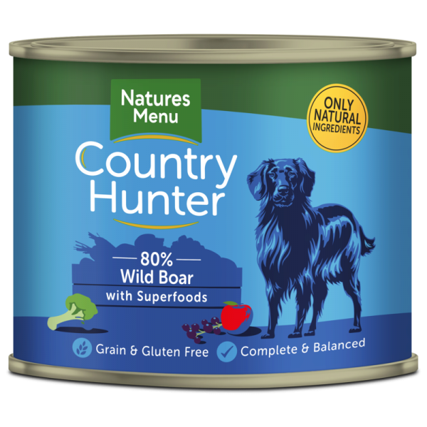 Natures Menu Dog Country Hunter Superfood Wild Boar with Superfoods 6 x 600g