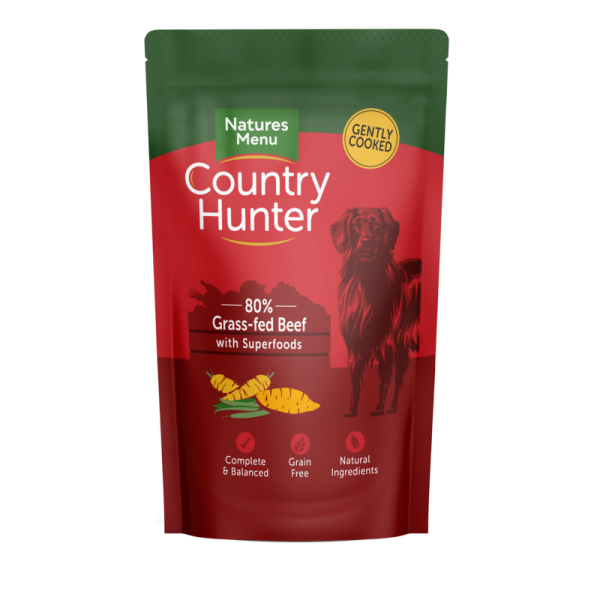 Natures Menu Country Hunter Superfood Dog Pouch 6 x 150g Beef
