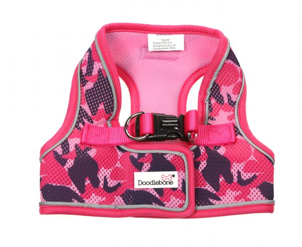 Doodlebone® Airmesh Originals Pattern Snappy Dog Harness - Blushing Camo